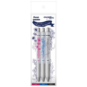 ぺんてる (限定)エナージェル05 3本セット Flower language1 BLN75TL3STL1 ぺんてる (限定)エナージェル05 3本セット Flower language1 BLN75TL3STL1