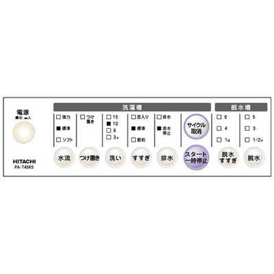 日立 HITACHI 二槽式洗濯機 青空 洗濯4.5kg PA-T45K5-CP パイン