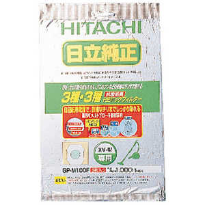 日立　HITACHI 掃除機用紙パック (5枚入) ｢抗菌防臭 3種･3層 HEパックフィルター｣(XV-型専用) GP-M100F