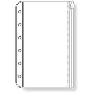 レイメイ キーワード手帳用リフィル ファスナー付ホルダー [ポケットサイズ /縦 /6穴 /1枚] WPR265