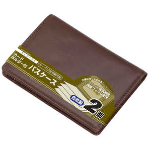 レイメイ [パス入]カードホルダー付パスケース 2面パス ブラウン GLP9004C