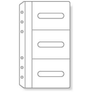 レイメイ キーワード手帳用リフィル カードホルダー 8枚収納 [聖書サイズ /縦 /6穴 /1枚] WWR201