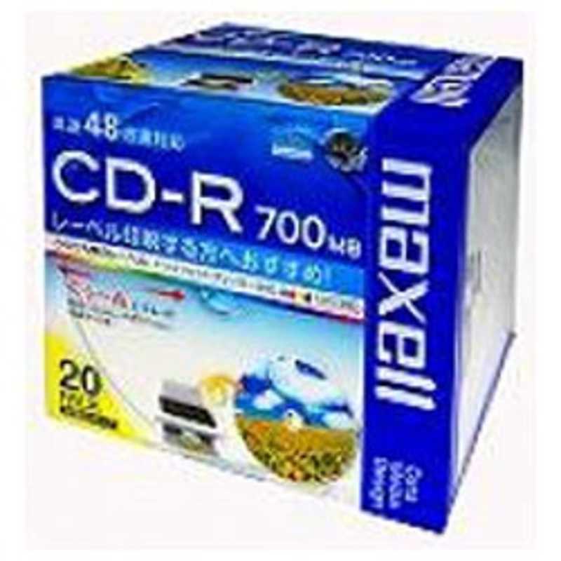 マクセル マクセル データ用CD-R ひろびろシリーズ(48倍速対応)20枚パック CDR700S.WP.S1P20S CDR700S.WP.S1P20S