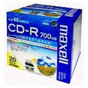マクセル データ用CD-R ひろびろシリーズ(48倍速対応)20枚パック 80R20P48 CDR700SWPS1P20S