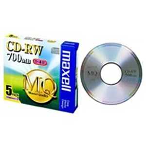 マクセル データ用CD-RW｢1-4倍速対応/700MB｣5枚パック CDRW80MQ.S1P5S