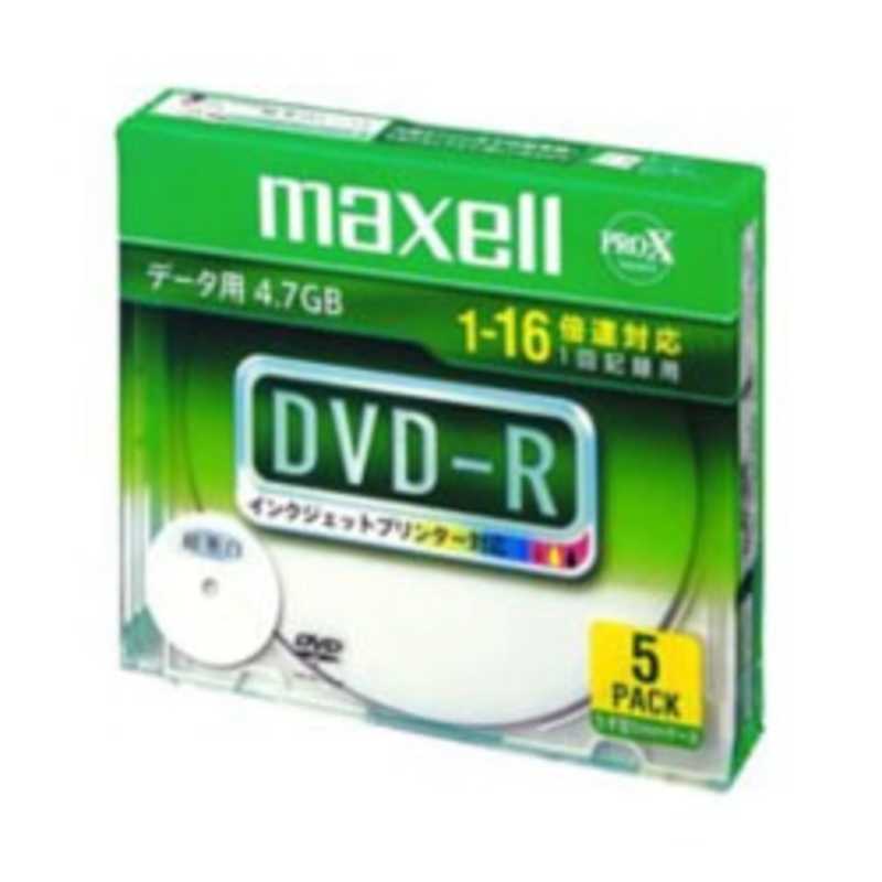 マクセル マクセル データ用DVD-R(16倍速) プリンタブルワイド 5枚パック DR47WPD.S1P5SA DR47WPD.S1P5SA