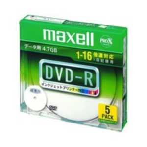 マクセル データ用DVD-R(16倍速) プリンタブルワイド 5枚パック DR47WPD.S1P5SA
