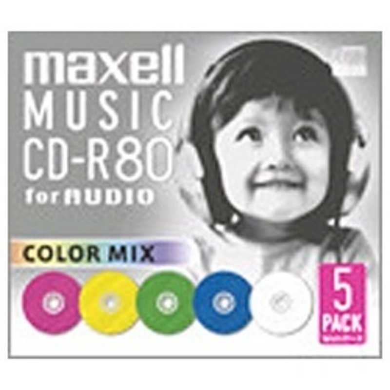 マクセル マクセル 音楽用CD-R 80分/5枚｢カラーミックス｣ CDRA80MIX.S1P5S CDRA80MIX.S1P5S