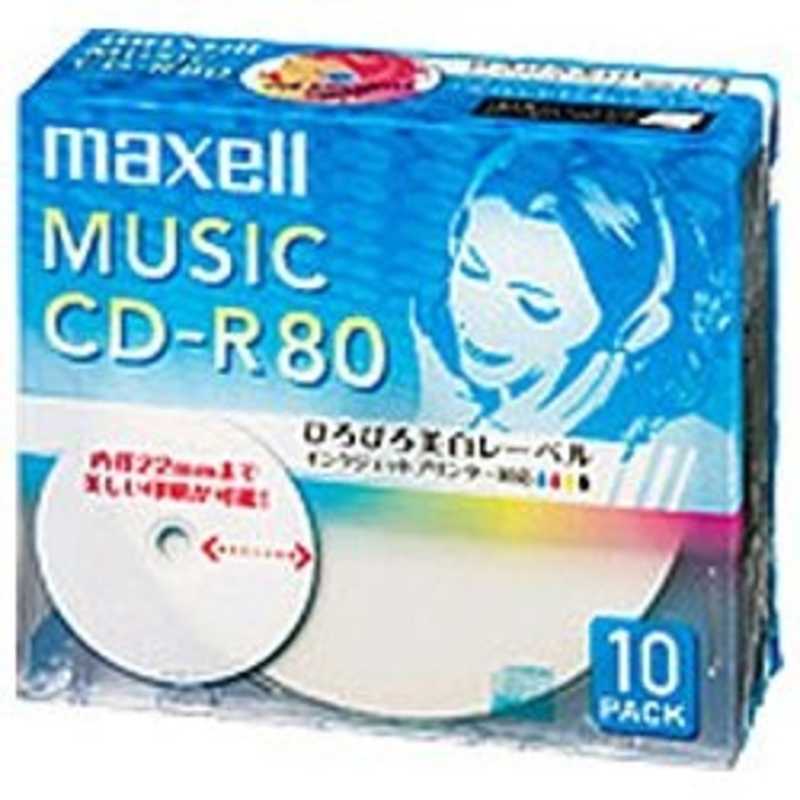 マクセル マクセル 音楽用CD-R ホワイト [10枚/インクジェットプリンター対応] CDRA80WP.10S CDRA80WP.10S