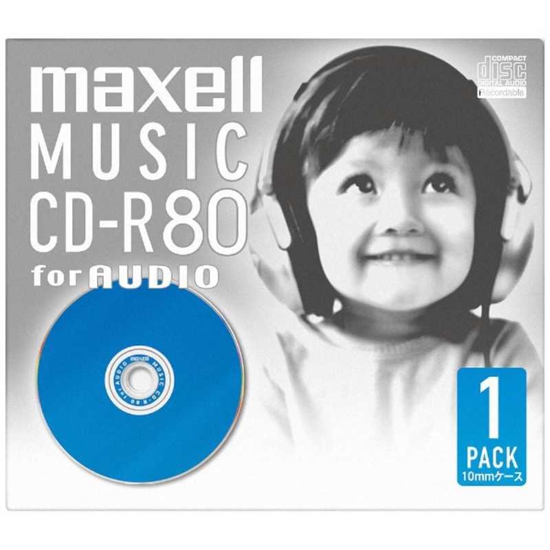 マクセル マクセル 音楽用CD-R 80分 ブルー(1枚パック) CDRA80D.BL.1J CDRA80D.BL.1J