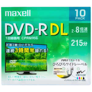 マクセル 録画用DVD-R DL 片面2層式ホワイトディスク 2~8倍速10枚パック DRD215WPE10S