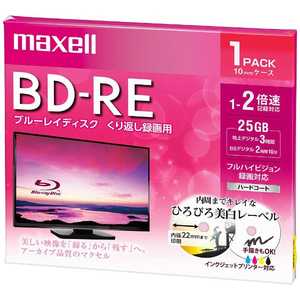 マクセル 録画用 BD-RE 1-2倍速 25GB 1枚「インクジェットプリンタ対応」 1L1P BEV25WPE.1J