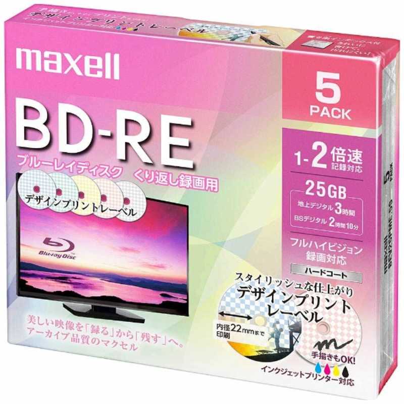 マクセル マクセル 録画用BD-RE maxell MIX [5枚/25GB/インクジェットプリンター対応] BEV25PME.5S BEV25PME.5S