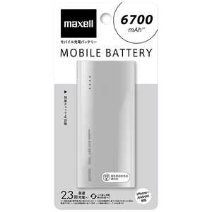 ޥ ХХåƥ꡼ ۥ磻 6700mAh 1ݡ microUSB ť MPC-C6700PWH