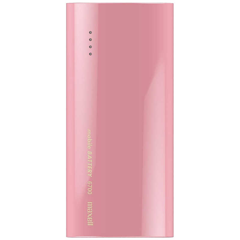 マクセル マクセル モバイルバッテリー ピンク  6700mAh  1ポート  microUSB  充電タイプ  MPC-C6700PPK MPC-C6700PPK