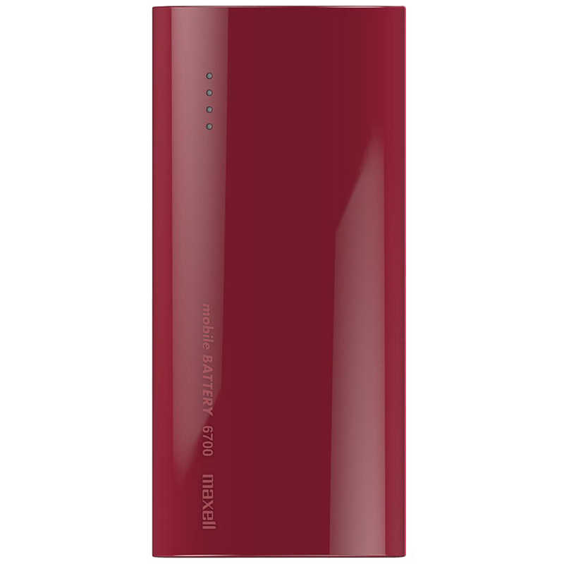 マクセル マクセル 【アウトレット】モバイルバッテリー レッド  6700mAh  1ポート  microUSB  充電タイプ  MPC-C6700PRE MPC-C6700PRE