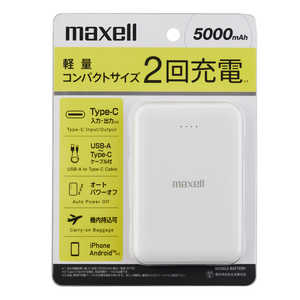 マクセル モバイルバッテリー 薄型コンパクトサイズ 5000mAh WH MPCCE5000