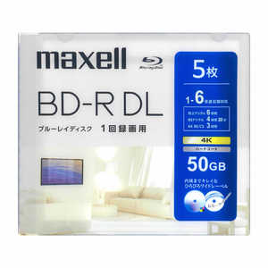 マクセル 録画用ブルーレイディスク BD-RDL 5枚入り maxell ［5枚 / 50GB / インクジェットプリンター対応］ BRV50WPH.5S