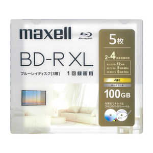 マクセル 録画用ブルーレイディスク BD-RXL 5枚入り maxell ［5枚 / 100GB / インクジェットプリンター対応］ BRV100WPH.5S