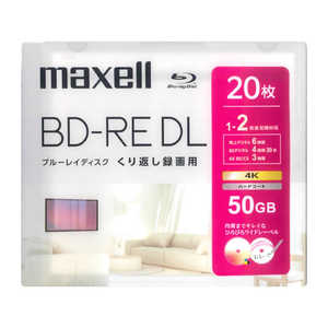 マクセル 録画用ブルーレイディスク BD-RE DL maxell ［20枚 / 50GB / インクジェットプリンター対応］ BEV50WPH.20S