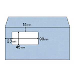 ヒサゴ 窓つき封筒 ニューメールサイズ ~アクア~(ニューメールサイズ･200枚) MF13