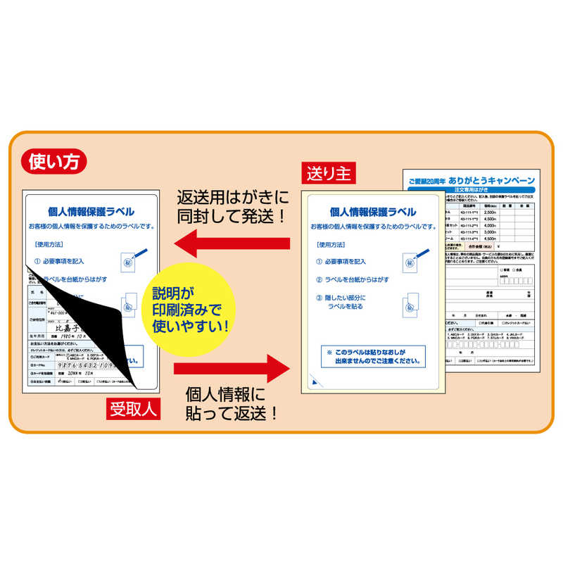 ヒサゴ ヒサゴ 目隠しラベル･返送用はがき全面 LB2413 LB2413