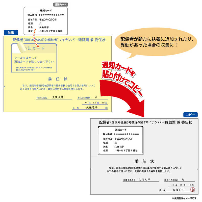 ヒサゴ ヒサゴ 国民年金第3号被保険者マイナンバー収集用台紙(委任状付) MNOP002 MNOP002