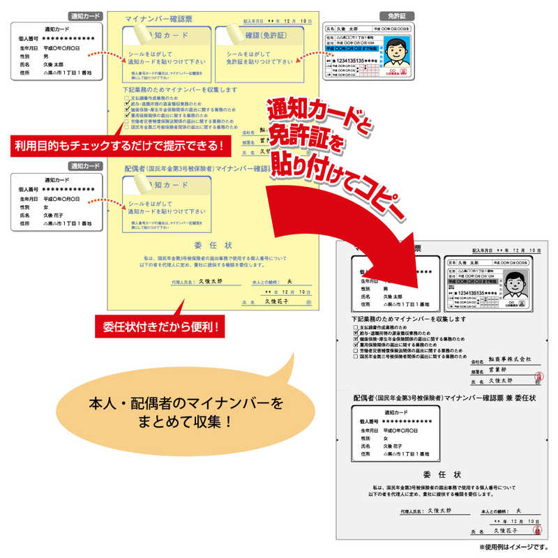 ヒサゴ ヒサゴ マイナンバー収集用台紙(国民年金第3号被保険者委任状付) MNOP003 MNOP003