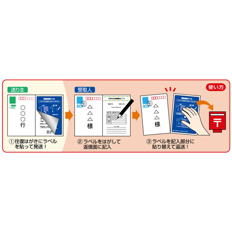 ヒサゴ ヒサゴ 情報保護ラベル貼り直しOK往復はがき用/はがき全面 GB2439N GB2439N