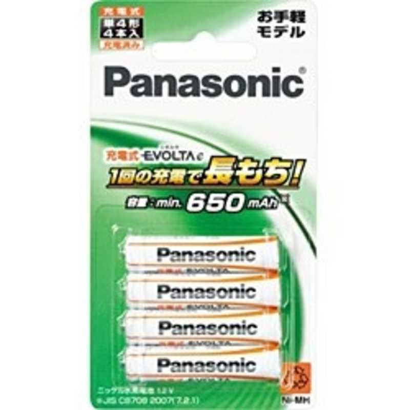 パナソニック　Panasonic パナソニック　Panasonic 充電式エボルタ｢単4形｣4本パック(お手軽モデル) BK‐4LLB/4B BK‐4LLB/4B