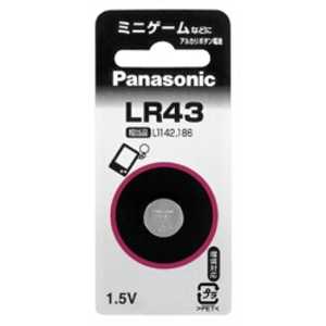 パナソニック Panasonic アルカリボタン電池 「LR43P」 パナソニック Panasonic アルカリボタン電池 「LR43P」