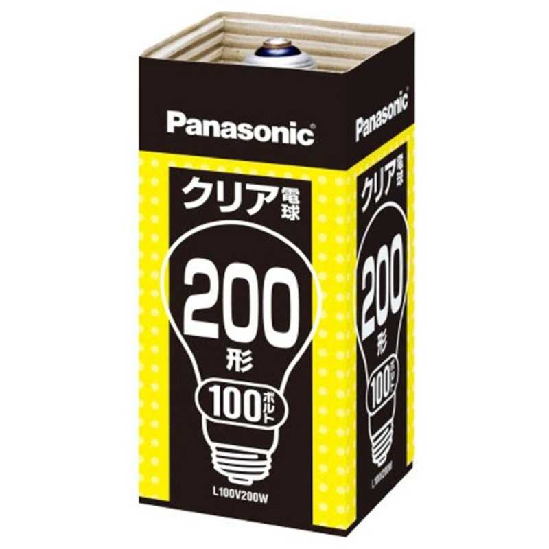 パナソニック　Panasonic パナソニック　Panasonic クリア電球(200形･口金E26) L100V200W L100V200W