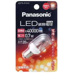 パナソニック　Panasonic LED装飾電球 クリア [E12/電球色] LDT1L-E12/C