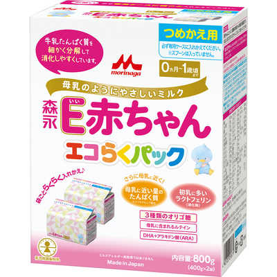 最新モデル 森永乳業 森永E赤ちゃん エコらくパック 替え 1箱〔ミルク〕 の ミルク