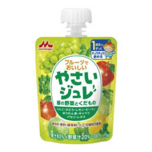 森永乳業 フルーツでおいしいやさいジュレ 緑の野菜とくだもの 70g フルーツデオイシイヤサイジュレ