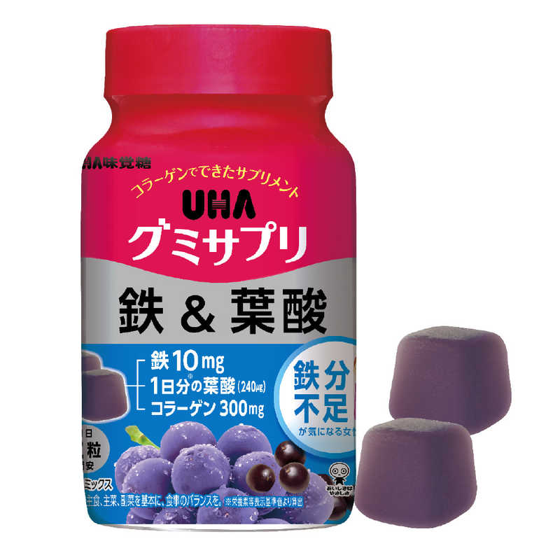 UHA味覚糖 UHA味覚糖 グミサプリ 鉄＆葉酸  