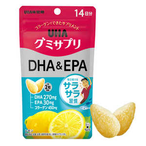 UHA味覚糖 グミサプリ DHA＆EPA 14日分 レモン味 