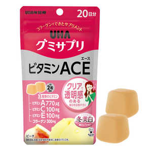 UHA味覚糖 グミサプリ ビタミンACE 20日分 ピーチ味 