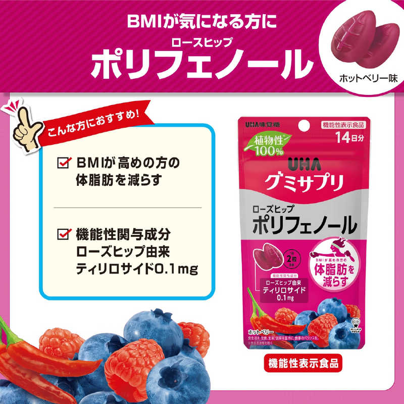 UHA味覚糖 UHA味覚糖 グミサプリ ポリフェノール 14日分(28粒)【機能性表示食品】 ｸﾞﾐｻﾌﾟﾘﾎﾟﾘﾌｴﾉｰ ｸﾞﾐｻﾌﾟﾘﾎﾟﾘﾌｴﾉｰ