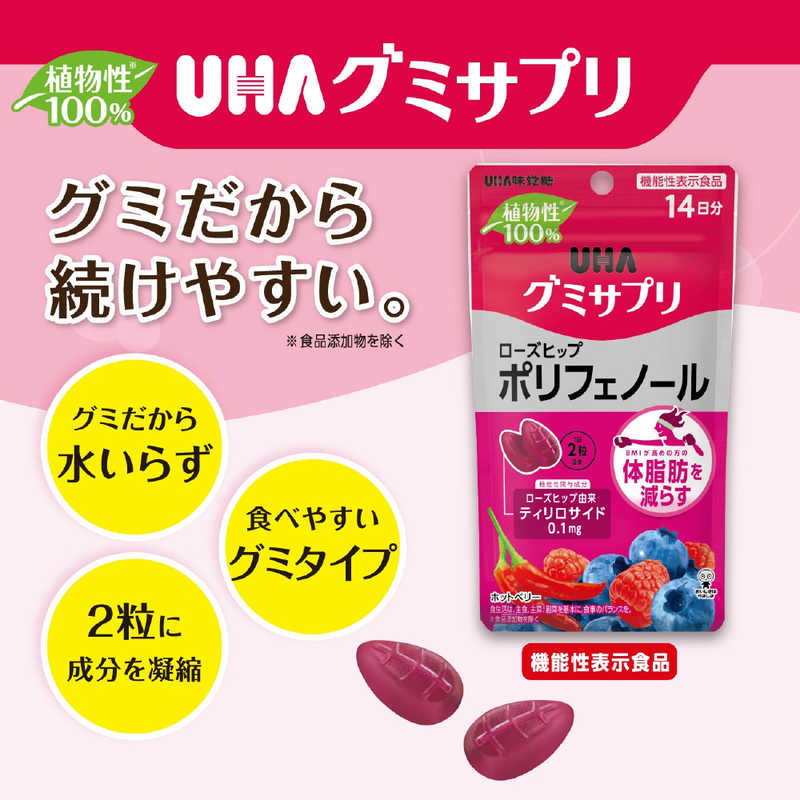 UHA味覚糖 UHA味覚糖 グミサプリ ポリフェノール 14日分(28粒)【機能性表示食品】 ｸﾞﾐｻﾌﾟﾘﾎﾟﾘﾌｴﾉｰ ｸﾞﾐｻﾌﾟﾘﾎﾟﾘﾌｴﾉｰ