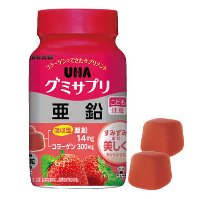 UHA味覚糖 UHAグミサプリ 亜鉛 30日分ボトル 28粒 の通販