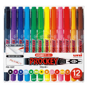 三菱えんぴつ プロッキー12色 PM120T12CN 三菱えんぴつ プロッキー12色 PM120T12CN