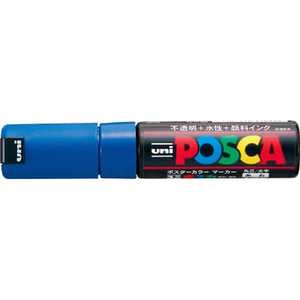 三菱えんぴつ [サインペン] ポスカ 太字角芯 (青) PC8K33