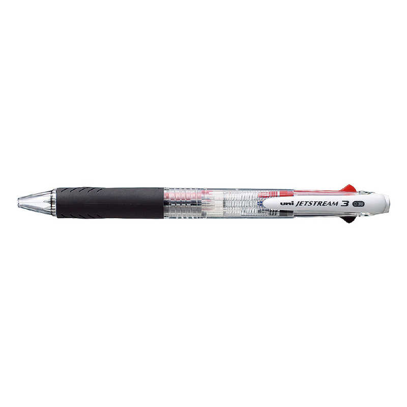 三菱えんぴつ 三菱えんぴつ ジェットストリーム 3色ボールペン 透明(ボール径:0.38mm､インク色:黒･赤･青) SXE340038.T SXE340038.T