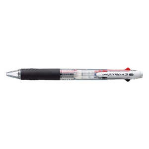 三菱えんぴつ ジェットストリーム 3色ボールペン 透明(ボール径:0.38mm､インク色:黒･赤･青) SXE340038.T