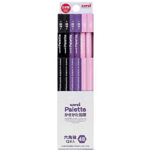 三菱えんぴつ パレット鉛筆 6角5637 4Bパープル K56374B 三菱えんぴつ パレット鉛筆 6角5637 4Bパープル K56374B