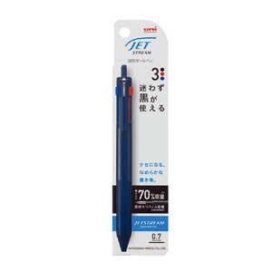 三菱えんぴつ 油性3色ボールペン 0.7 JETSTREAM(ジェットストリーム) ネイビー SXE3507071P.9 三菱えんぴつ 油性3色ボールペン 0.7 JETSTREAM(ジェットストリーム) ネイビー SXE3507071P.9