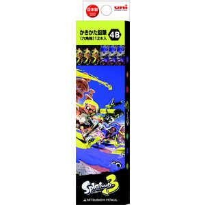 三菱えんぴつ スプラトゥーン鉛筆 6角4B K56414B 三菱えんぴつ スプラトゥーン鉛筆 6角4B K56414B