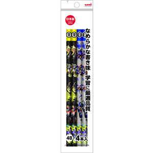 三菱えんぴつ スプラトゥーン鉛筆 4B 4P K7077STS34B4P 三菱えんぴつ スプラトゥーン鉛筆 4B 4P K7077STS34B4P