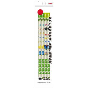 三菱えんぴつ ピクミン鉛筆 4B 4P K7087PKS4B4P 三菱えんぴつ ピクミン鉛筆 4B 4P K7087PKS4B4P
